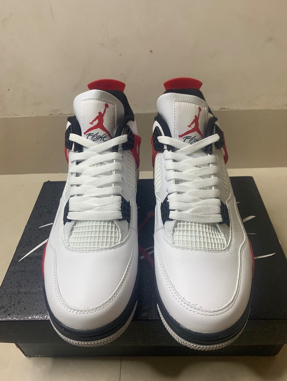New - Air Jordan 4 Retro Red Cement - Picture 2 of 6
